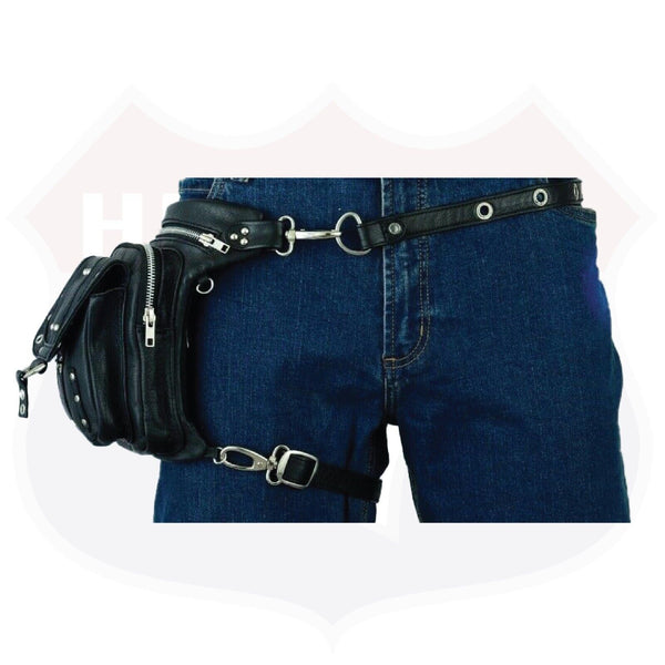 Leather Leg utility Bag belt thigh bag, thigh holster leather, hip bag –  AdrianFodeaLeather