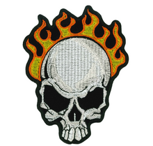 PATCH FIRE SKULL-PPA1032 : 3W 4H - HighwayLeather