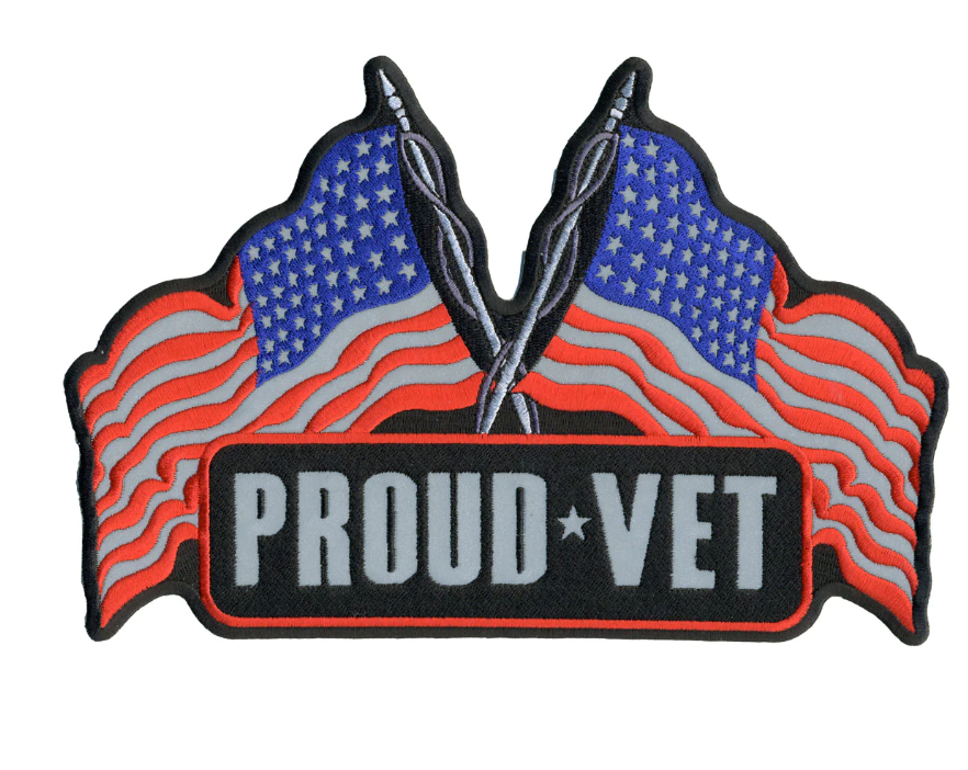 PATCH REFLCTIVE PROUD VET 5"-PPB1113 : 5W 3H - HighwayLeather