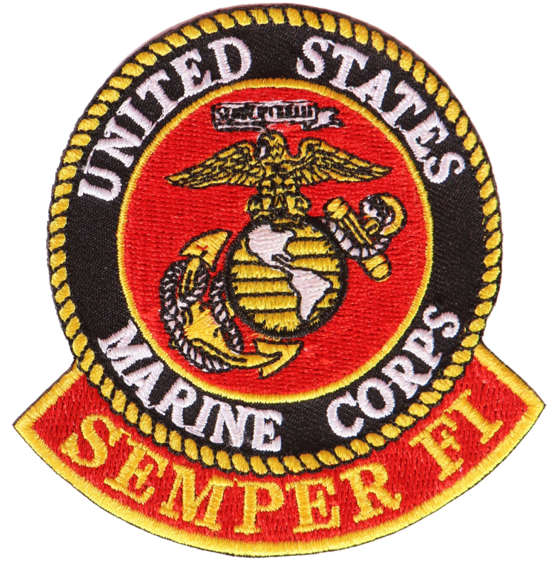 PATCH USMC SEMPER FI-PPE1140 : 3W 3H - HighwayLeather