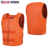 HL11643 Orange bullet proof leather vest - Men - HighwayLeather