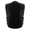 HL11645NKD NAKED Swat team style leather motorcycle vest - HighwayLeather