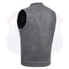 HL11689 Grey SOA Men's Leather Vest Anarchy Motorcycle Biker Club Concealed Carry Outlaws - HighwayLeather