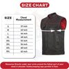 RED HL11693SPTRED Black Men Cross Stitch Club Leather Vest