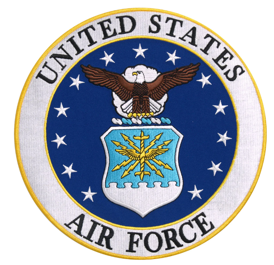 PATCH USAF LOGO 3"-PPE1180 : 3W 3H - HighwayLeather