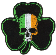 PATCH SHAMROCK SKULL 3.5"-PPQ1340 : 3.5"X3.5 - HighwayLeather