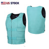 14945Teal WOMEN BULLET PROOF LEATHER VEST - HighwayLeather