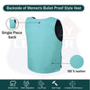 14945Teal WOMEN BULLET PROOF LEATHER VEST - HighwayLeather