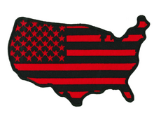 PATCH COUNTRY FLAG RED 4"-PPQ1640 : 4"X2.75" - HighwayLeather