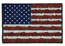 PATCH FLAG ROSES 9"-PPQ1739 : 9"X6" - HighwayLeather