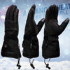 Milwaukee Leather MG17501SET Men’s Heated Black Leather/Textile Winter Gloves w/Battery/Harness Wire and i-Touch