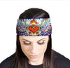 MLA8039 HEAD BAND LYCRA JERSEY SCARED HEART SUBLIMATI - HighwayLeather