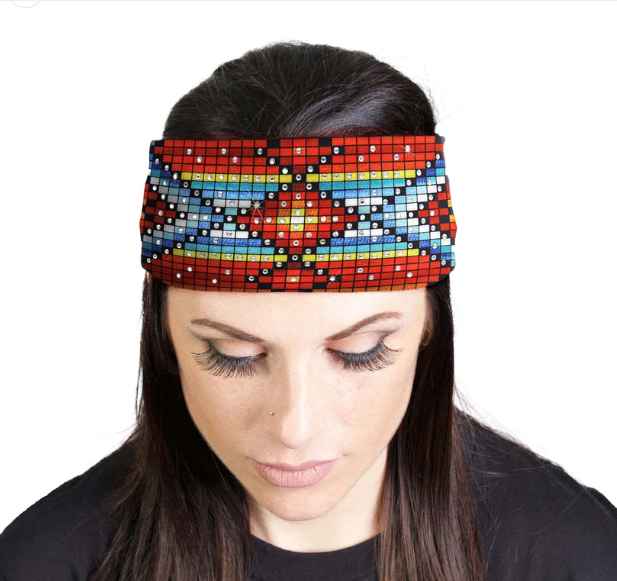 MLA8031 HEAD BAND LYCRA JERSEY AMERICAN PATTERN SUBLI - HighwayLeather