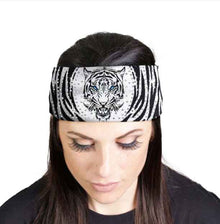 MLA8050 HEAD BAND LYCRA JERSEY WHITE TIGER SUBLIMATIO - HighwayLeather