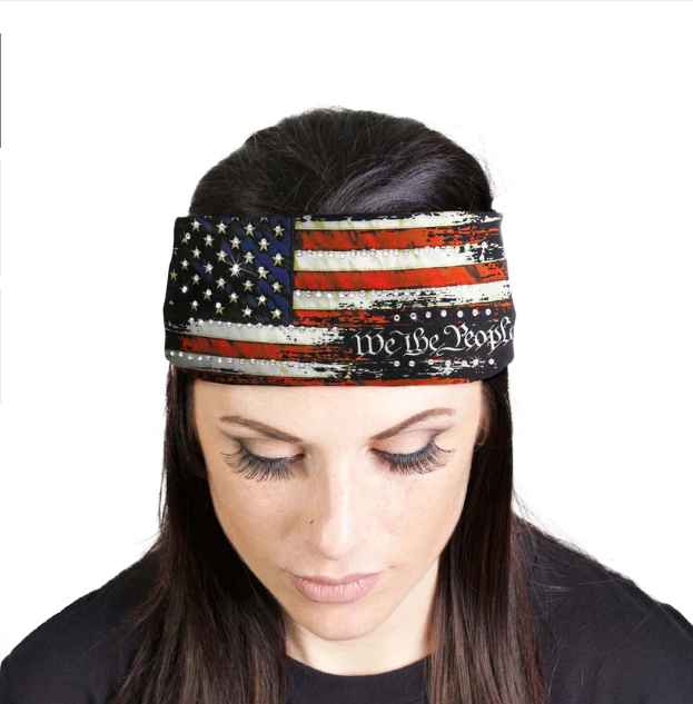 MLA8049 HEAD BAND LYCRA JERSEY WE THE PEOPLE SUBLIMAT - HighwayLeather