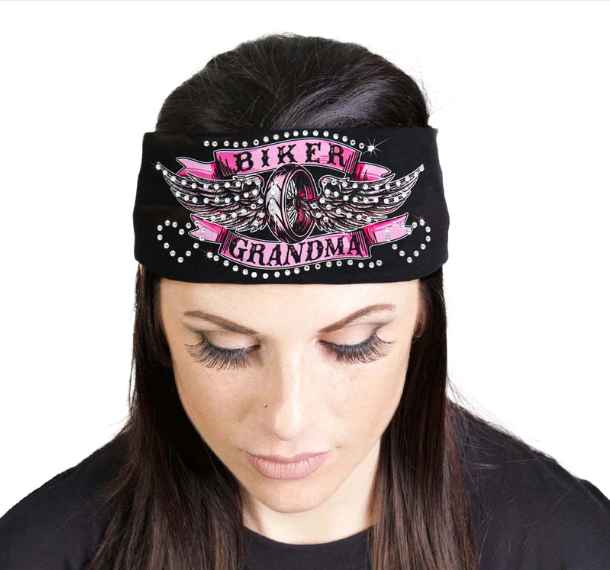 MLA8012 HEAD BAND LYCRA JERSEY BIKER GRANDMA SUBLIMAT - HighwayLeather