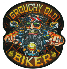 PPQ2079 PATCH GROUCHY BIKER 10X11 - HighwayLeather