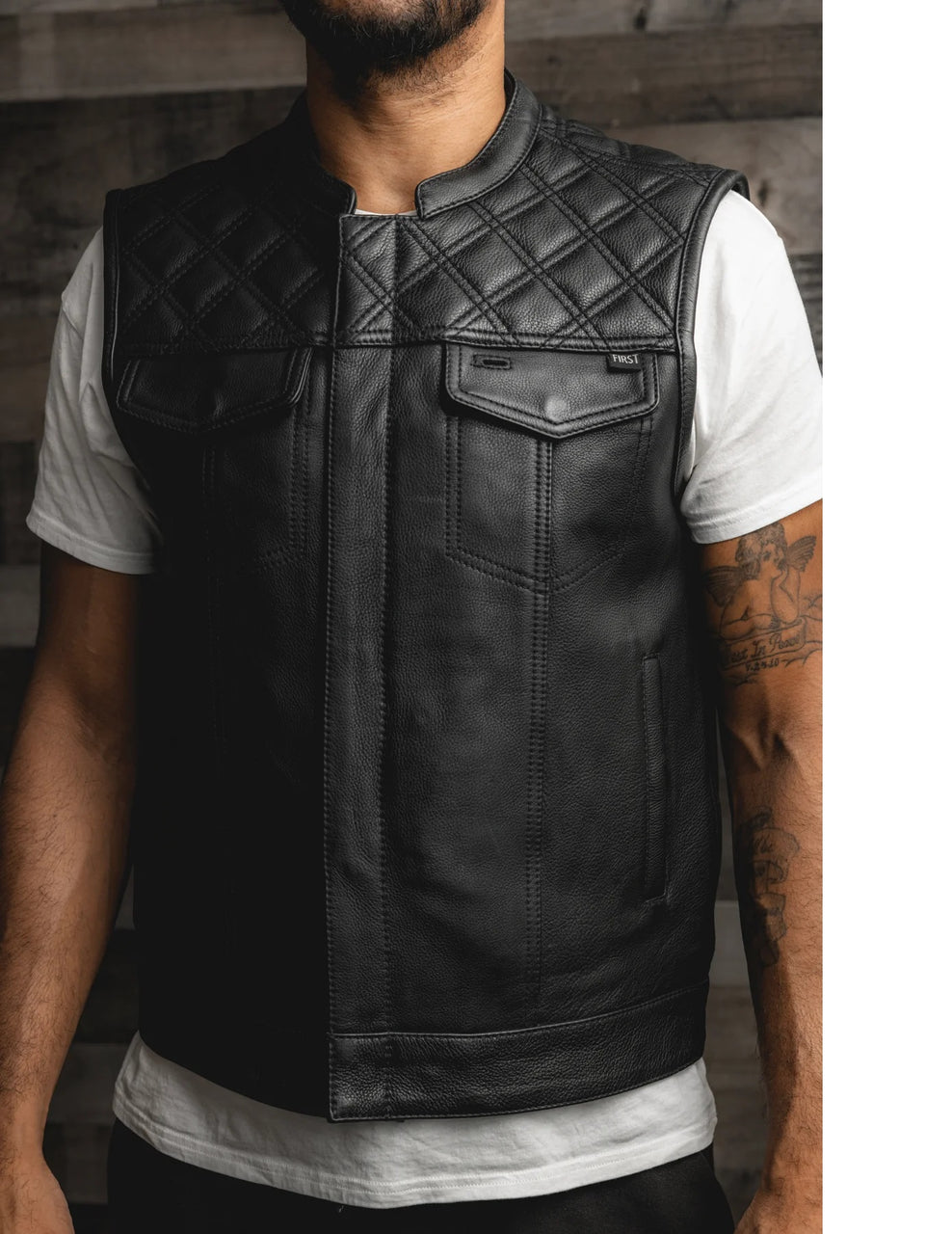 3412 Men's Leather Commando Vest – Bristol Leather