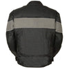 NexGen SH212101 Men's Black Textile Moto Jacket with Grey Reflective Striping