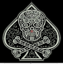 ace of spades skull bones  12x12 - HighwayLeather