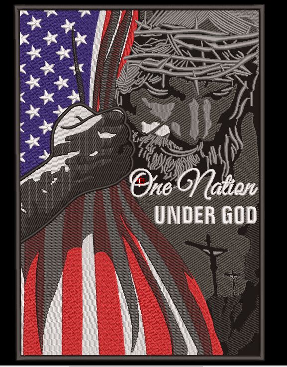 ML189163 One Nation Under God 12x8 Patch - HighwayLeather