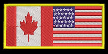 USA WITH CANADA FLAG    5X2 - HighwayLeather