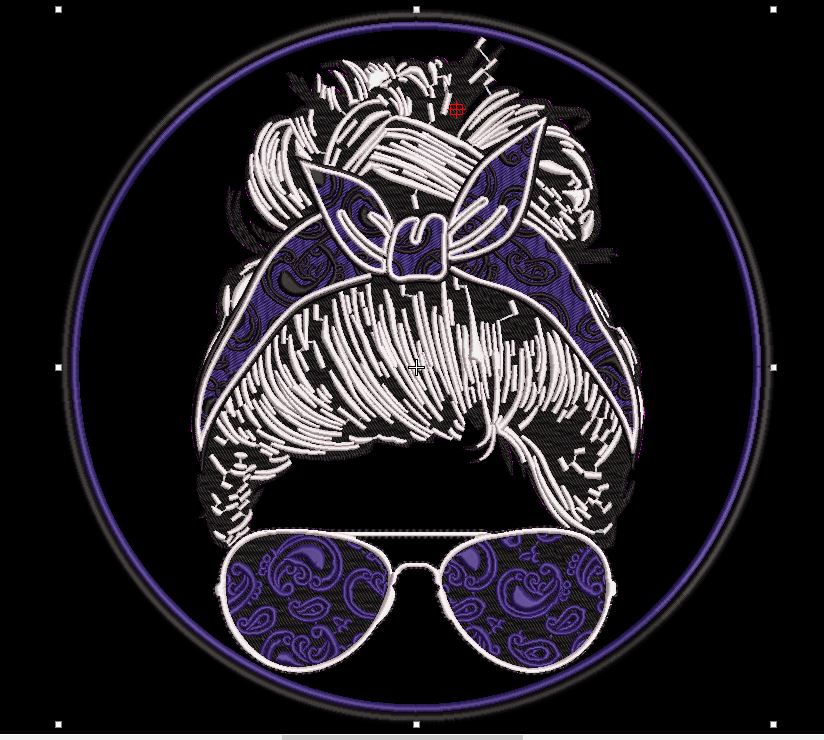 Lady Face Purple Glasses Round - HighwayLeather