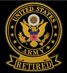 UNITED STATES ARMY ROUND GOLDEN RETIRED 10X12  10X12 - HighwayLeather