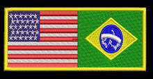 USA WITH BRAZIL FLAG    5X2 - HighwayLeather