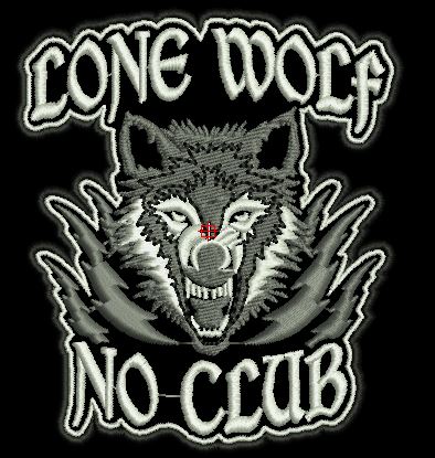 LONE WOLF NO CLUB  3X3.5 - HighwayLeather