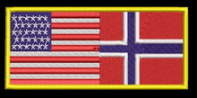 USA WITH NORWAY FLAG    5X2 - HighwayLeather