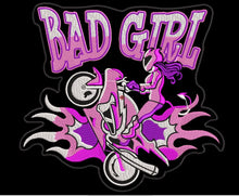 BAD GIRL BIKER GIRL PINK AND PURPLE    11X10 - HighwayLeather