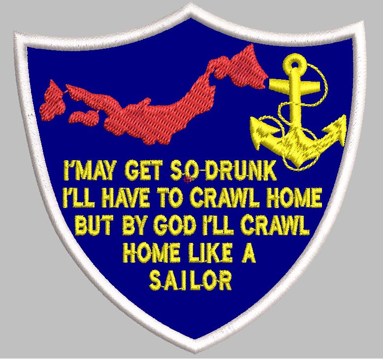 I MAY GET SO DRUNK SAILOR PTCH    4X3 - HighwayLeather