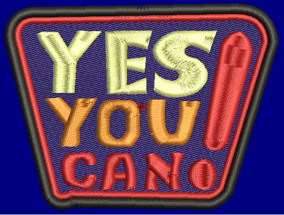 YES YU CAN BLUE BACKGROUND  4X3 - HighwayLeather