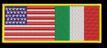 USA WITH ITALY FLAG    5X2 - HighwayLeather