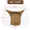 HL80197TAN LEATHER Thigh Drop Leg Bag Gun Holster Bag Waist Bag Fanny Pack Messenger Bag - HighwayLeather