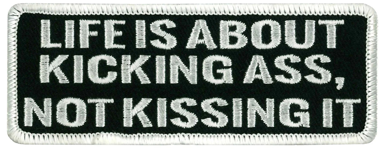 PATCH KICKING ASS-PPL9472 : 4"X2" - HighwayLeather