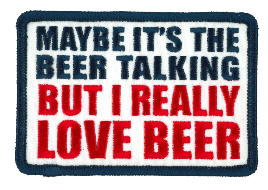 PATCH BEER TALKING-PPL9882 : 4"X3" - HighwayLeather