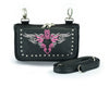 HL80156PINK Clip pouch Pink tribal Heart Leather Bag PINK Women Waist Bag Fanny Pack Motorcycle Biker PINK - HighwayLeather