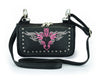 HL80156PINK Clip pouch Pink tribal Heart Leather Bag PINK Women Waist Bag Fanny Pack Motorcycle Biker PINK - HighwayLeather