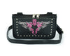 HL80156PINK Clip pouch Pink tribal Heart Leather Bag PINK Women Waist Bag Fanny Pack Motorcycle Biker PINK - HighwayLeather