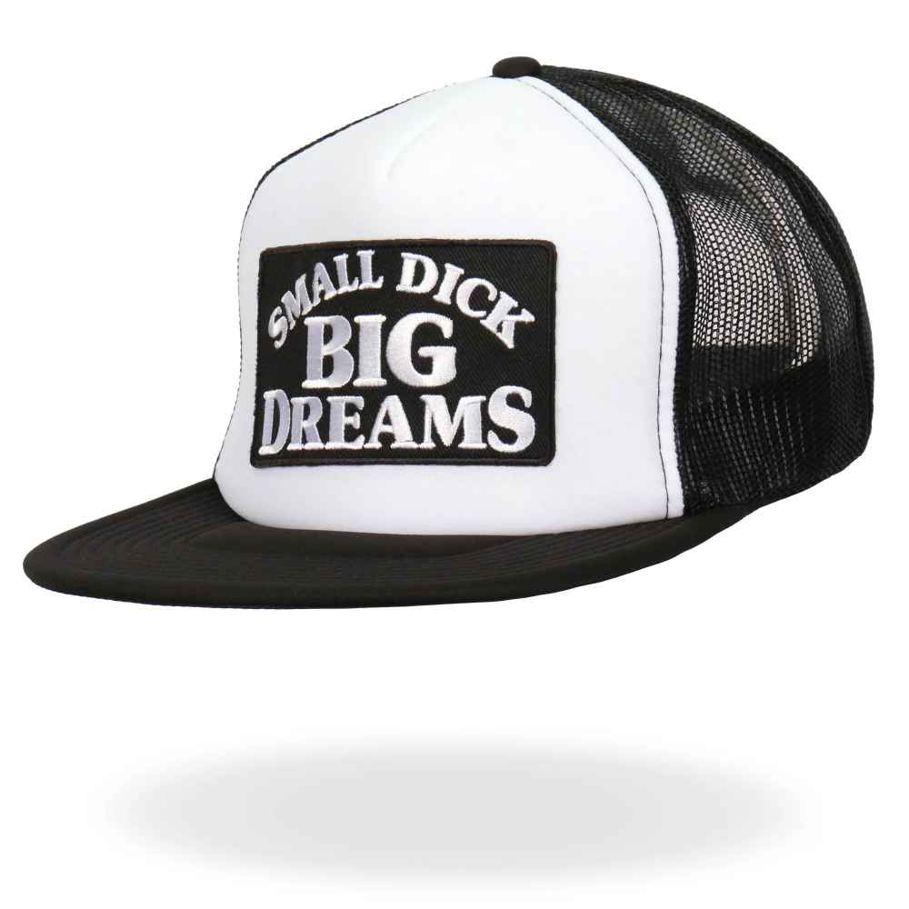 GSH2039 Hot Leathers Small Dick Big Dreams Snap Back Trucker Hat - HighwayLeather