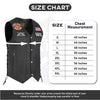 HL3540MARINE Black Men's Genuine Leather 10 Pockets Motorcycle Biker Vest ANARCHY Black SOA - HighwayLeather