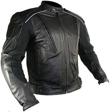 Xelement B9119 Men's 'Frenzy' Black Armored Leather Motorcycle Jacket - HighwayLeather