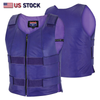 HL14945Purple Passionate Purple Women Bullet Proof style Leather Motorcycle Vest-bikers Club - HighwayLeather