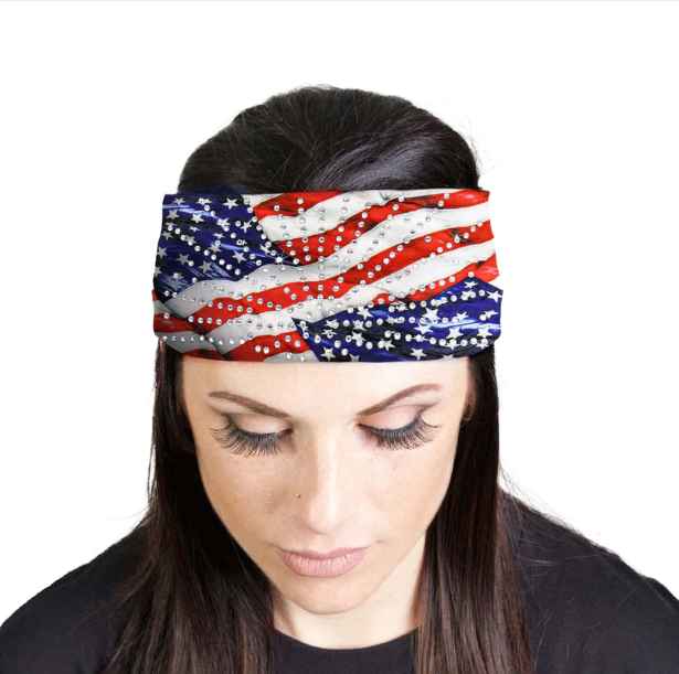 MLA8048 HEAD BAND LYCRA JERSEY WAVING FLAG SUBLIMATIO - HighwayLeather