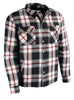 Milwaukee Leather MPM1635 Men's Plaid Flannel Biker Shirt with CE Approved Armor - Reinforced w/ Aramid Fiber