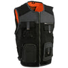 Milwaukee Leather MPM3310 Men's 'Super Utility' Black Leather and Canvas Multi-Pocket Vest