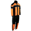 Milwaukee Leather SH233102 Men's Black and Orange Water Resistant Rain Suit with Reflective Tape