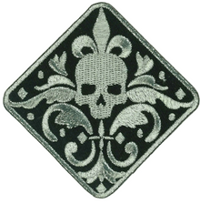 PPS1060 PATCH FLEUR DE SKULL 3X3 - HighwayLeather